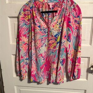 Lilly Pulitzer Multicolor Floral Blouse